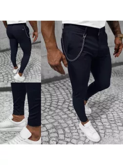 Pantaloni barbati casual bluemarin + lant 12099 H5-3